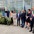Cerimonia di intitolazione dell’area antistante il grattacielo sede della Regione Piemonte. Da oggi, la nuova denominazione di piazza Piemonte