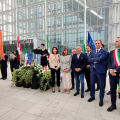 Cerimonia di intitolazione dell’area antistante il grattacielo sede della Regione Piemonte. Da oggi, la nuova denominazione di piazza Piemonte