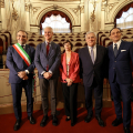 Stefano Lo Russo, Paolo Zangrillo, Catherine Colonna, Antonio Tajani e Alberto Cirio nel Parlamento Subalpino