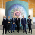 Le autorità nello stand di Gallerie d'Italia
