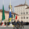 Piazza Castello Giorno Unità Nazionale e Festa delle Forze Armate. Cerimonia Alza Bandiera
