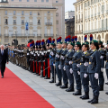 Piazza Castello Giorno Unità Nazionale e Festa delle Forze Armate. Cerimonia Alza Bandiera
