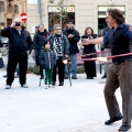 Un momento dell'inaugurazione della via dopo i lavori di riqualificazione