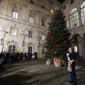 Acceso l’Albero di Natale di Palazzo Civico