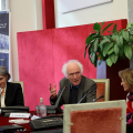 Un momento della conferenza stampa di presentazione del videomapping "Città fantastiche. Favole d'inverno"