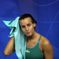 Tania Cagnotto durante le fasi di riscaldamento