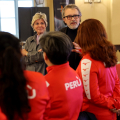 Un momento della premiazione con l'Assessore Carretta ed Evelina Christillin