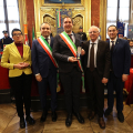 Consegna delle Medaglie d'Onore: Leva Riccardo, riceve il Sindaco di Agliè