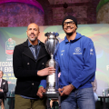 Carlton Myers e David Moss con il trofeo LBA