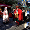 La sfilata con la Rusnenta, Gianduja e  Giacometta, accompagnati dalla Banda della Polizia Municipale