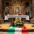 La celebrazione religiosa in ricordo dei caduti italiani sul fronte russo nel 1941-1943 nella chiesa di San Lorenzo
