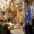 La celebrazione religiosa in ricordo dei caduti italiani sul fronte russo nel 1941-1943 nella chiesa di San Lorenzo