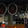 Le fasi di posa della locomotive nella notte fra venerdì e sabato
