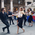 Un momento dell'inaugurazione di Dolci Portici