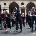 Un momento dell'inaugurazione di Dolci Portici