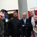 Un momento della cerimonia di premiazione di Rasel Miya organizzata dalla Fondazione Quarto Potere