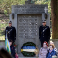 80° Anniversario eccidio Pian del Lot - Commemorazione presso il monumento ai Caduti