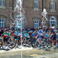 Fasi della partenza della 1à tappa dalla Reggia di Venaria Reale