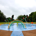 La nuova area con giochi d'acqua del parco Carrara (Pellerina)