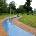 La nuova area con giochi d'acqua del parco Carrara (Pellerina)