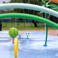 La nuova area con giochi d'acqua del parco Carrara (Pellerina)