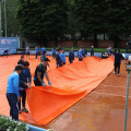 Al Circolo Sporting La Stampa si asciugano i campi dopo 3 giorni di pioggia