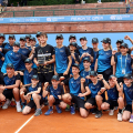 Francesco Passaro con i raccattapalle