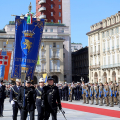 In piazza Castello la cerimonia dell’Alza Bandiera
