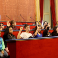Una delle votazioni delle proposte del Consiglio Comunale dei ragazzi