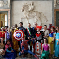 Il sindaco Lo Russo e la presidente del Consiglio Comunale Grippo con i supereroi della  NIDA – Nazionale Italiana dell’amicizia