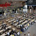 La sala stampa all'Inalpi Arena
