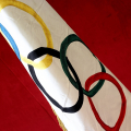 La bandiera Olimpica in Sala Colonne