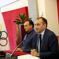 In Sala Colonne il Sindaco Stefano Lo Russo e il presidente della Regione Piemonte Alberto Cirio illustrano il percorso che ha portato all’assegnazione all’Oval di Torino delle gare del pattinaggio di velocità delle Olimpiadi e delle Paralimpiadi invernali del 2030 che nelle ultime ore sono state assegnate dal Comitato olimpico internazionale (CIO) alle Alpi francesi