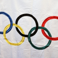 La bandiera Olimpica in Sala Colonne