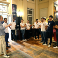 L’assessore allo Sport Domenico Carretta ha premiato questa mattina le due squadre di TeamGym e Padel del Centro Sportivo Torino (SSD Centro Sportivo US Acli Torino)