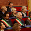 Palazzo Civico, sala Rossa: Cerimonia di consegna della targa di “Torino Città Presidenziale”