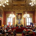 Palazzo Civico, sala Rossa: Cerimonia di consegna della targa di “Torino Città Presidenziale”