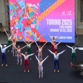 Un momento della cerimonia di accensione del Braciere dei FISU World University Games