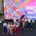 Un momento della cerimonia di accensione del Braciere dei FISU World University Games