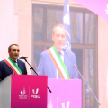 Il sindaco Lo Russo interviene alla cerimonia di accensione della Fiaccola dei Giochi Mondiali Universitari Torino 2025