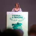 Lella Costa legge il messaggio indirizzato da Papa Francesco ai partecipanti di Terra Madre Salone del Gusto 2024
