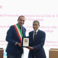 Il Sindaco Stefano Lo Russo con Mohamed Zakrani, Sindaco di Khourigba - Marocco