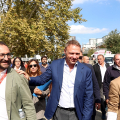 L'arrivo del ministro dell’Agricoltura Francesco Lollobrigida