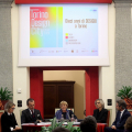 Un momento della conferenza stampa