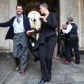 La Presidente de Consiglio Comunale Matia Grazia Grippo partecipa al flash mob in piazza Palazzo di Città