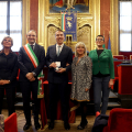 Palazzo Civico, Sala Rossa: Cerimonia di conferimento del Sigillo Civico a Christian Greco