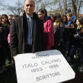 Il Consigliere Domenico Gallo, promotore dell\'intitolazione del giardino a Italo Calvino
