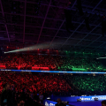 La coreografia pre partita all'Inalpi Arena