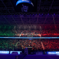 La coreografia pre partita all'Inalpi Arena