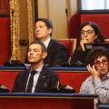 L'Assessore Porcedda con il segno rosso sul volto, simbolo della lotta per l'eliminazione della violenza contro le donne